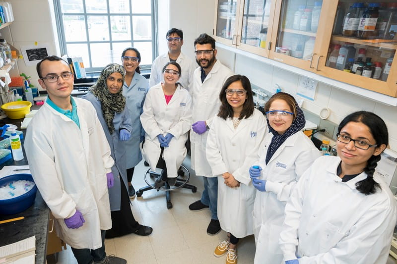 Students at different levels work in the research lab of Prof. Salil Lachke. “It’s a big responsibility — and a privilege — to do research and also take the opportunity to train people who will move on and continue to contribute to research independently,” Lachke said.
